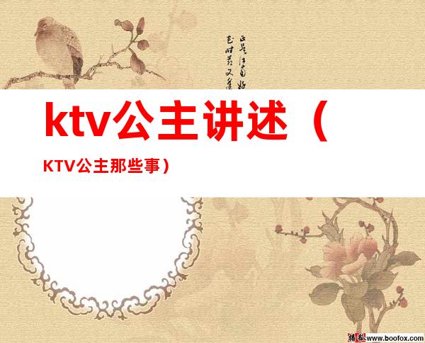 ktv公主讲述(KTV公主那些事)