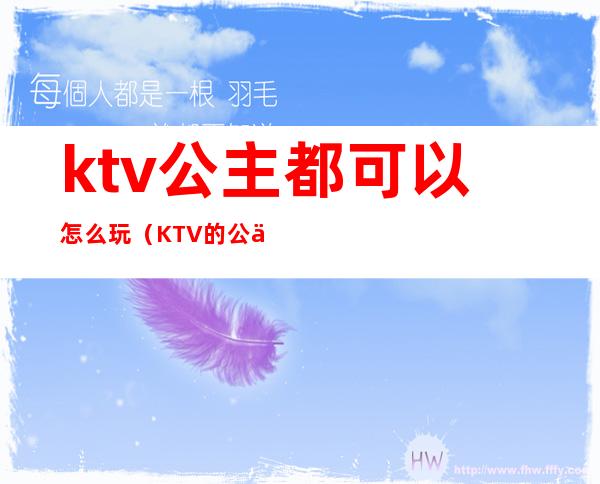 ktv公主都可以怎么玩(KTV的公主可以怎么玩)