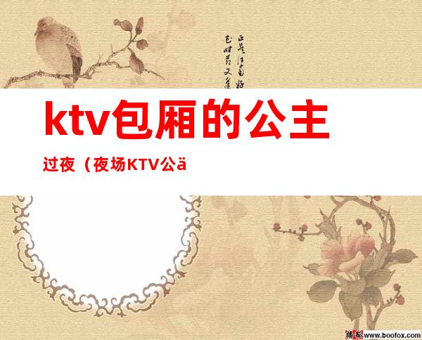 ktv包厢的公主过夜(夜场KTV公主)