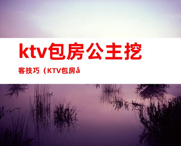 ktv包房公主挖客技巧(KTV包房公主)