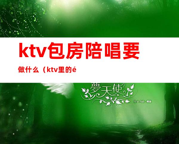 ktv包房陪唱要做什么(ktv里的陪唱都做什么)