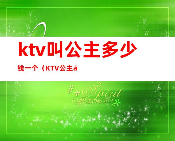 ktv叫公主多少钱一个(KTV公主多少钱一位)