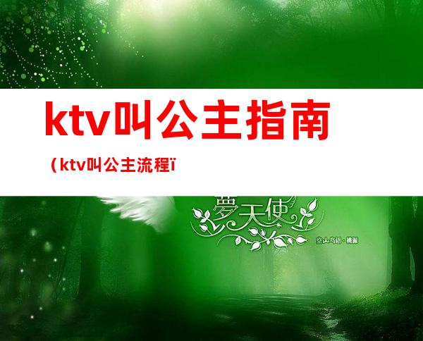 ktv叫公主指南(ktv叫公主流程)