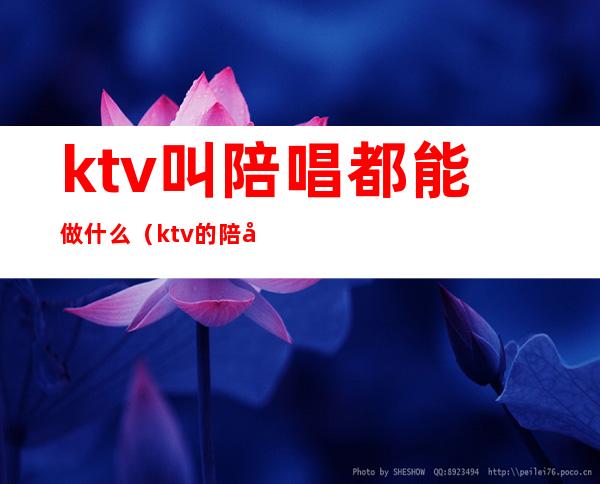 ktv叫陪唱都能做什么(ktv的陪唱都干什么的)
