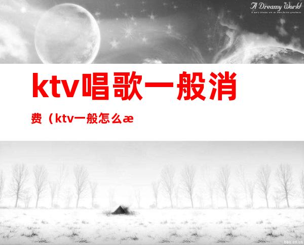 ktv唱歌一般消费(ktv一般怎么消费)