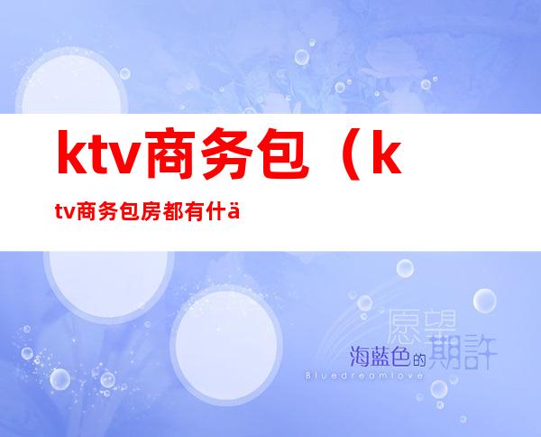 ktv商务包(ktv商务包房都有什么服务)