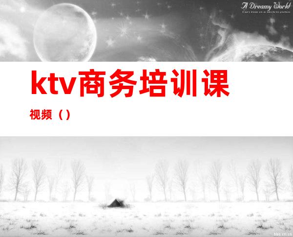 ktv商务培训课视频()