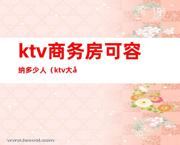 ktv商务房可容纳多少人(ktv大包间能容纳多少人)