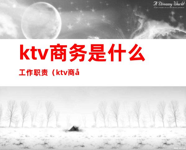 ktv商务是什么工作职责（ktv商务总监岗位职责）
