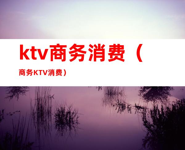 ktv商务消费(商务KTV消费)
