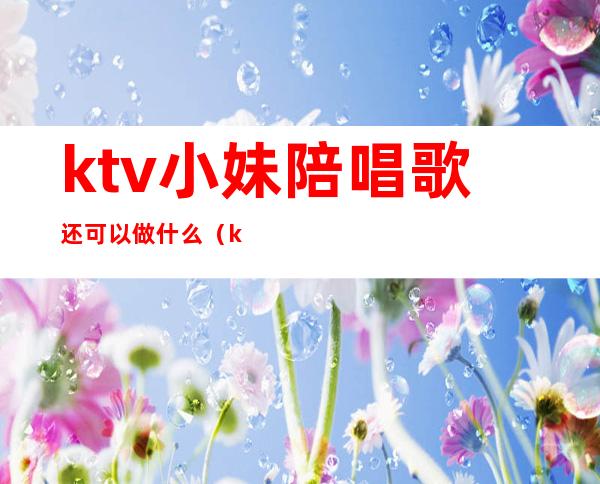 ktv小妹陪唱歌还可以做什么?(ktv陪唱女的都做些什么)