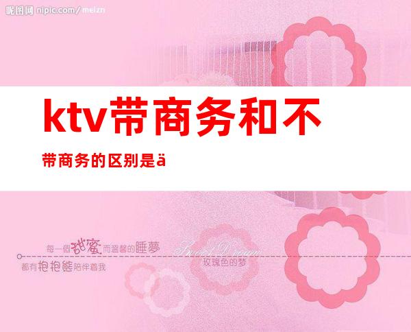 ktv带商务和不带商务的区别是什么(ktv商务和非商务)