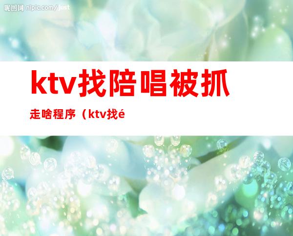 ktv找陪唱被抓走啥程序(ktv找陪唱犯法吗)