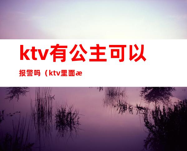 ktv有公主可以报警吗(ktv里面有公主违法吗)