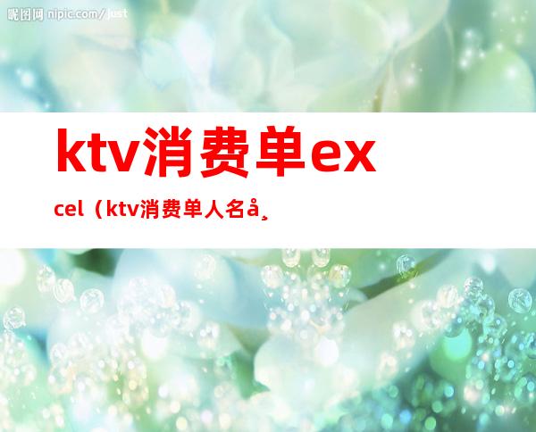 ktv消费单excel(ktv消费单人名带星号是什么意思)