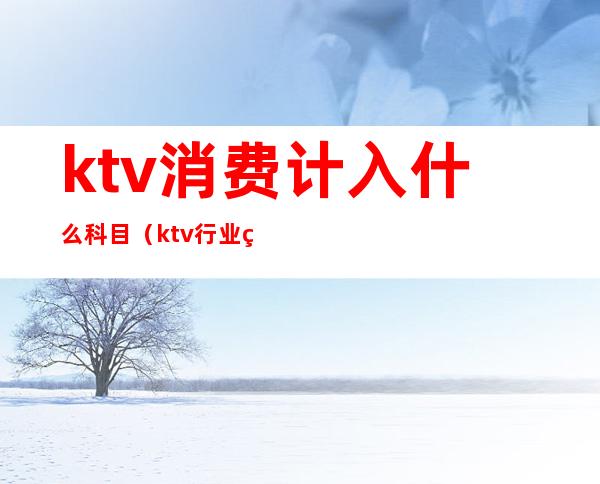 ktv消费计入什么科目(ktv行业的会计分录)