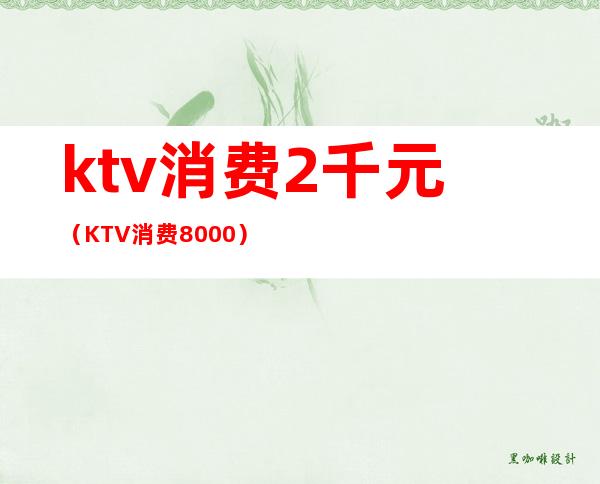ktv消费2千元(KTV消费8000)
