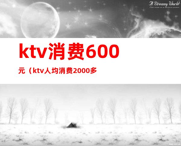 ktv消费600元（ktv人均消费2000多）