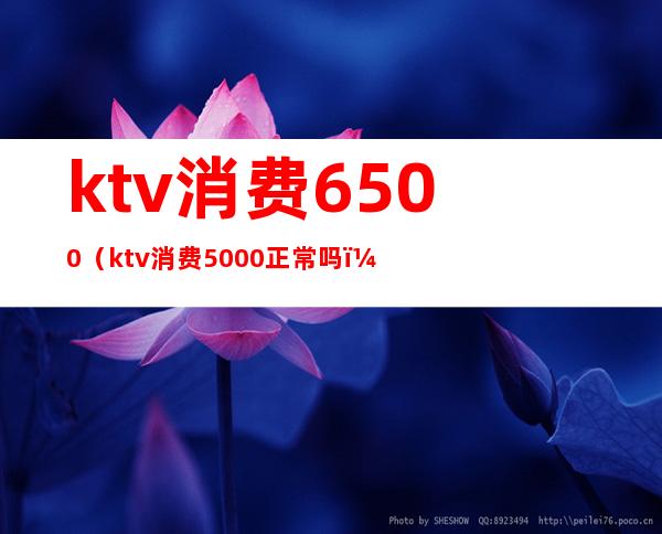 ktv消费6500(ktv消费5000正常吗?)