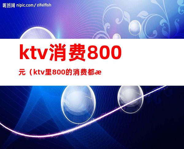 ktv消费800元(ktv里800的消费都有什么服务)
