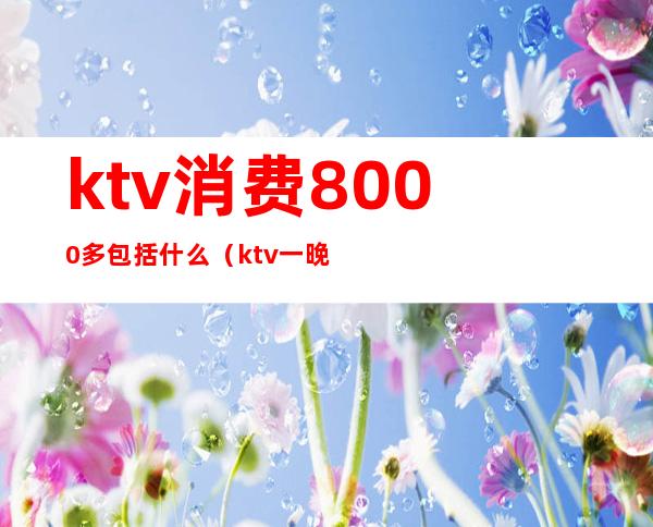 ktv消费8000多包括什么(ktv一晚上消费5000都包含什么)
