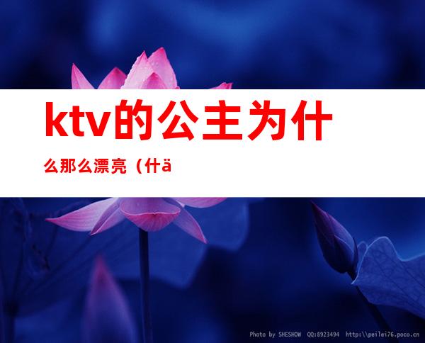 ktv的公主为什么那么漂亮(什么样的ktv有公主)
