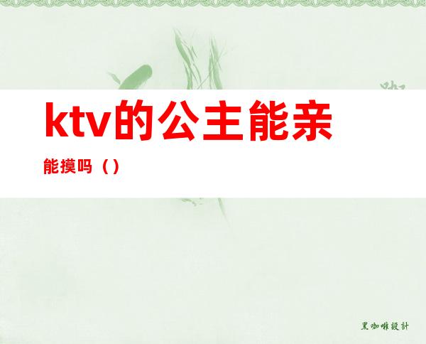 ktv的公主能亲能摸吗（）