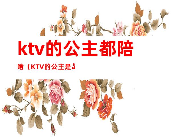 ktv的公主都陪啥(KTV的公主是做什么的)