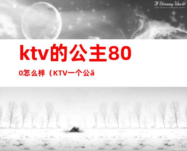 ktv的公主800怎么样(KTV一个公主多少钱)