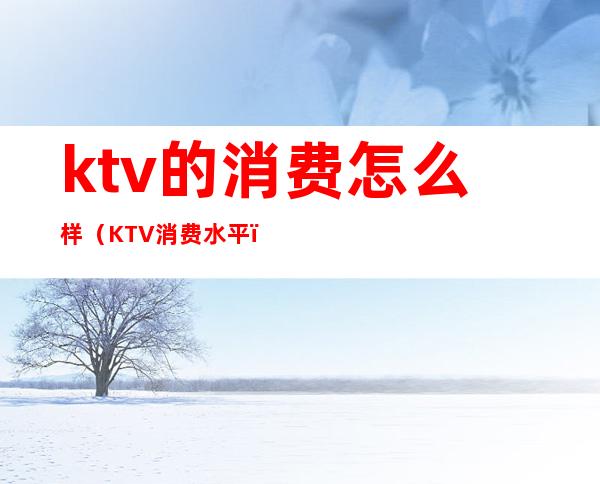 ktv的消费怎么样(KTV消费水平)