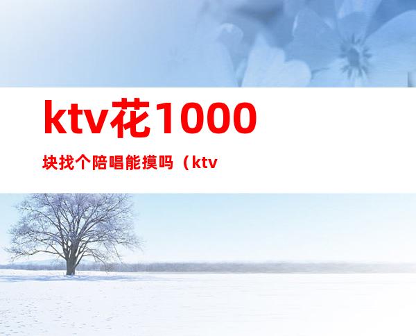 ktv花1000块找个陪唱能摸吗(ktv500块陪唱的都什么服务)