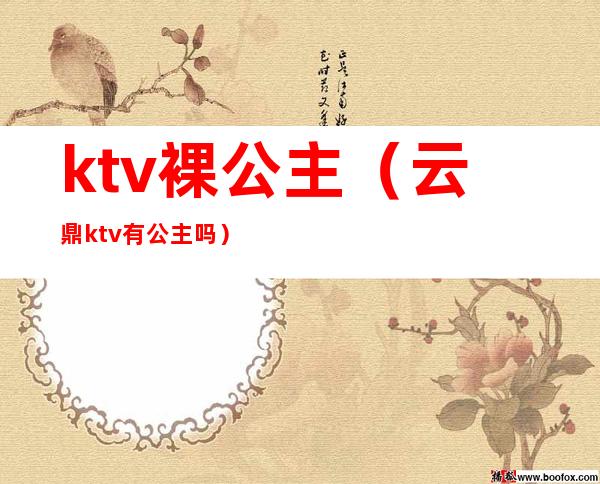 ktv裸公主（云鼎ktv有公主吗）