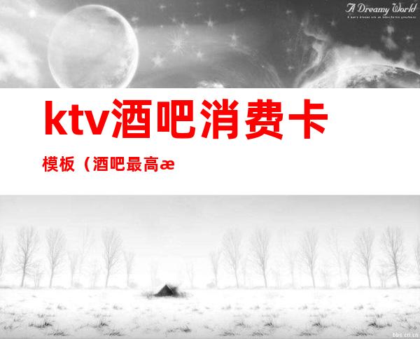 ktv酒吧消费卡模板(酒吧最高消费模板)