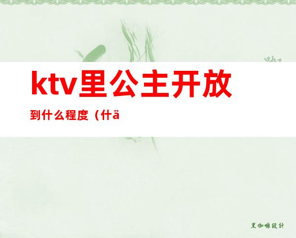 ktv里公主开放到什么程度(什么样的KTV有公主)