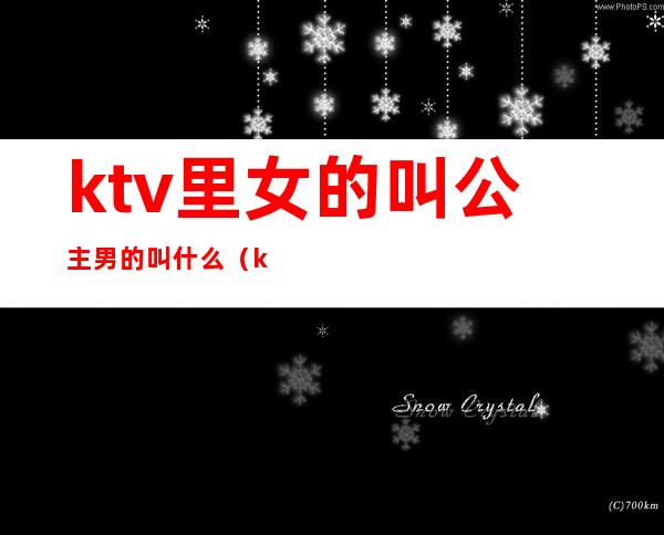 ktv里女的叫公主男的叫什么(ktv女服务员叫公主男的叫什么)