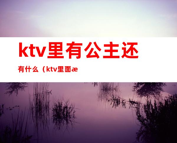 ktv里有公主还有什么（ktv里面有没有公主）