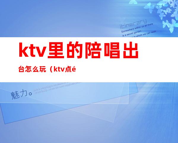 ktv里的陪唱出台怎么玩(ktv点陪唱怎么玩)