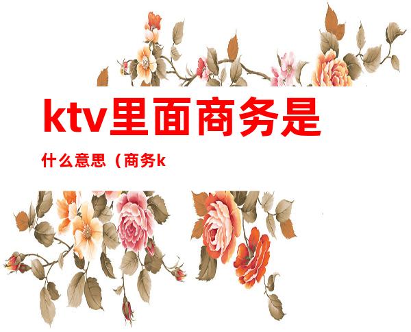 ktv里面商务是什么意思(商务ktv什么意思?)