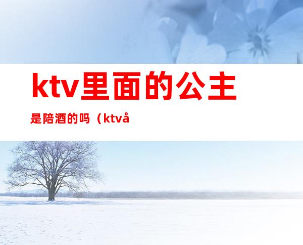 ktv里面的公主是陪酒的吗(ktv公主陪喝酒多少钱)
