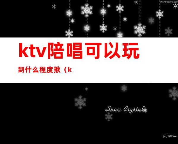 ktv陪唱可以玩到什么程度揪（ktv陪唱能玩到什么程度）