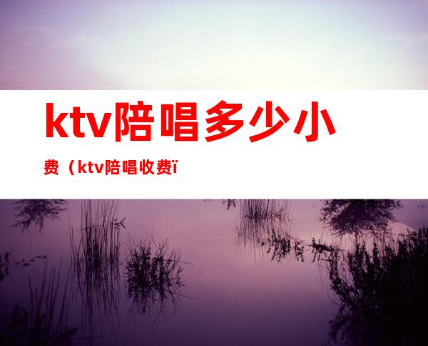 ktv陪唱多少小费(ktv陪唱收费)