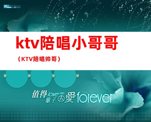 ktv陪唱小哥哥(KTV陪唱帅哥)