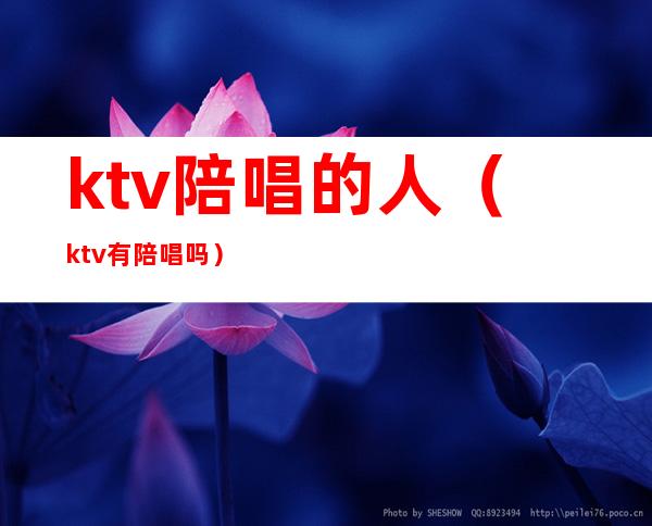 ktv陪唱的人(ktv有陪唱吗)