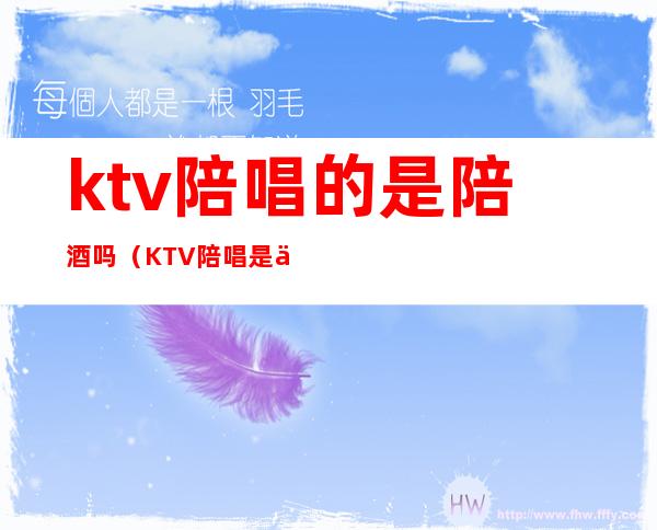 ktv陪唱的是陪酒吗(KTV陪唱是什么)
