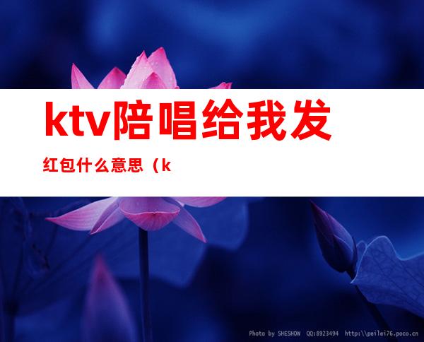 ktv陪唱给我发红包什么意思(ktv陪唱的加微信什么意思)