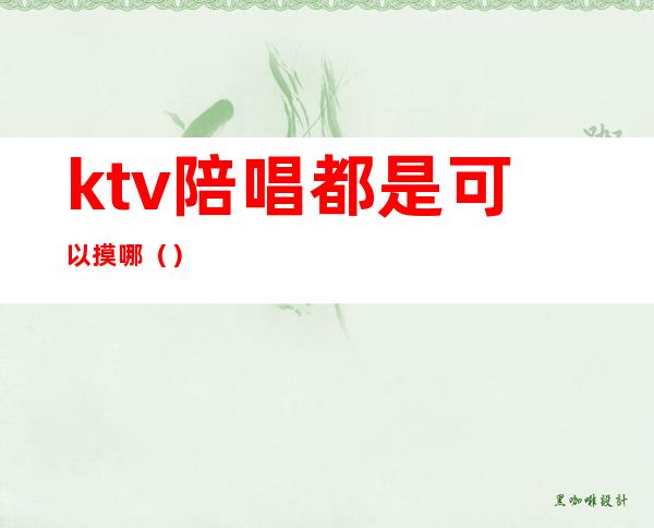 ktv陪唱都是可以摸哪()