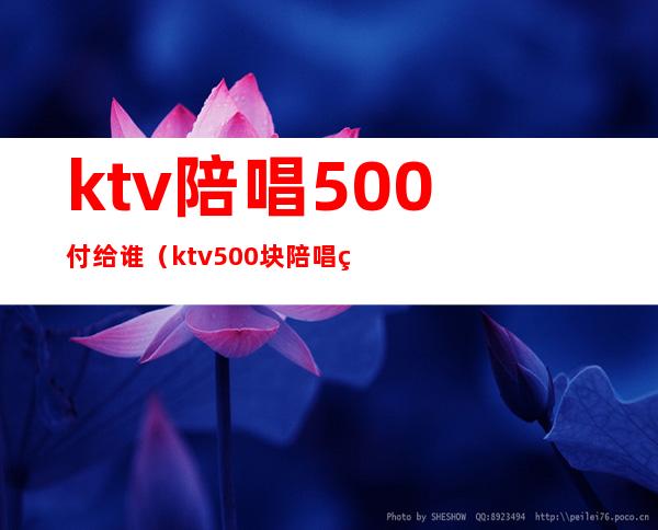 ktv陪唱500付给谁(ktv500块陪唱的都什么服务)
