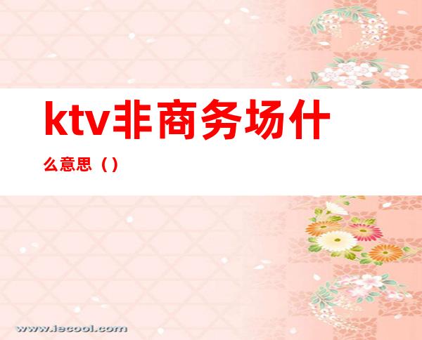 ktv非商务场什么意思（）