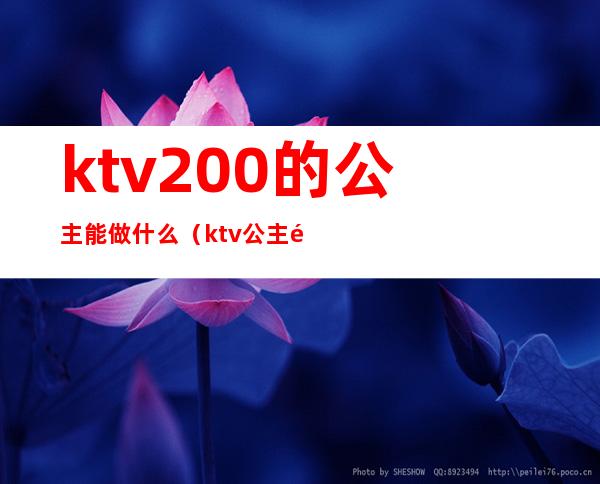 ktv200的公主能做什么(ktv公主需要做什么)