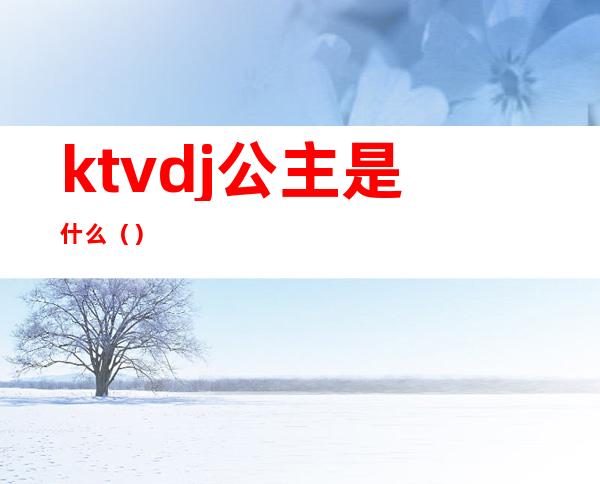 ktvdj公主是什么（）
